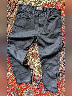 NWOT Naked & Famous Easy Guy Black Power Stretch Jeans 36  Japanese Denim